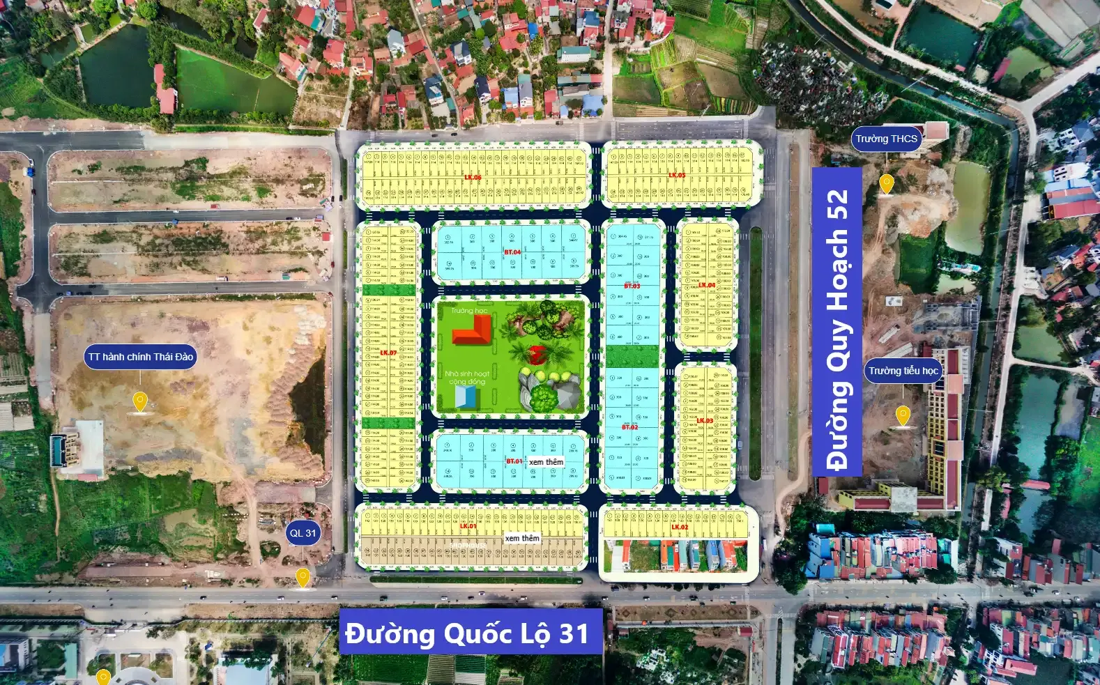 Mặt bằng Tổng Thái Đào Residence Bắc Giang 