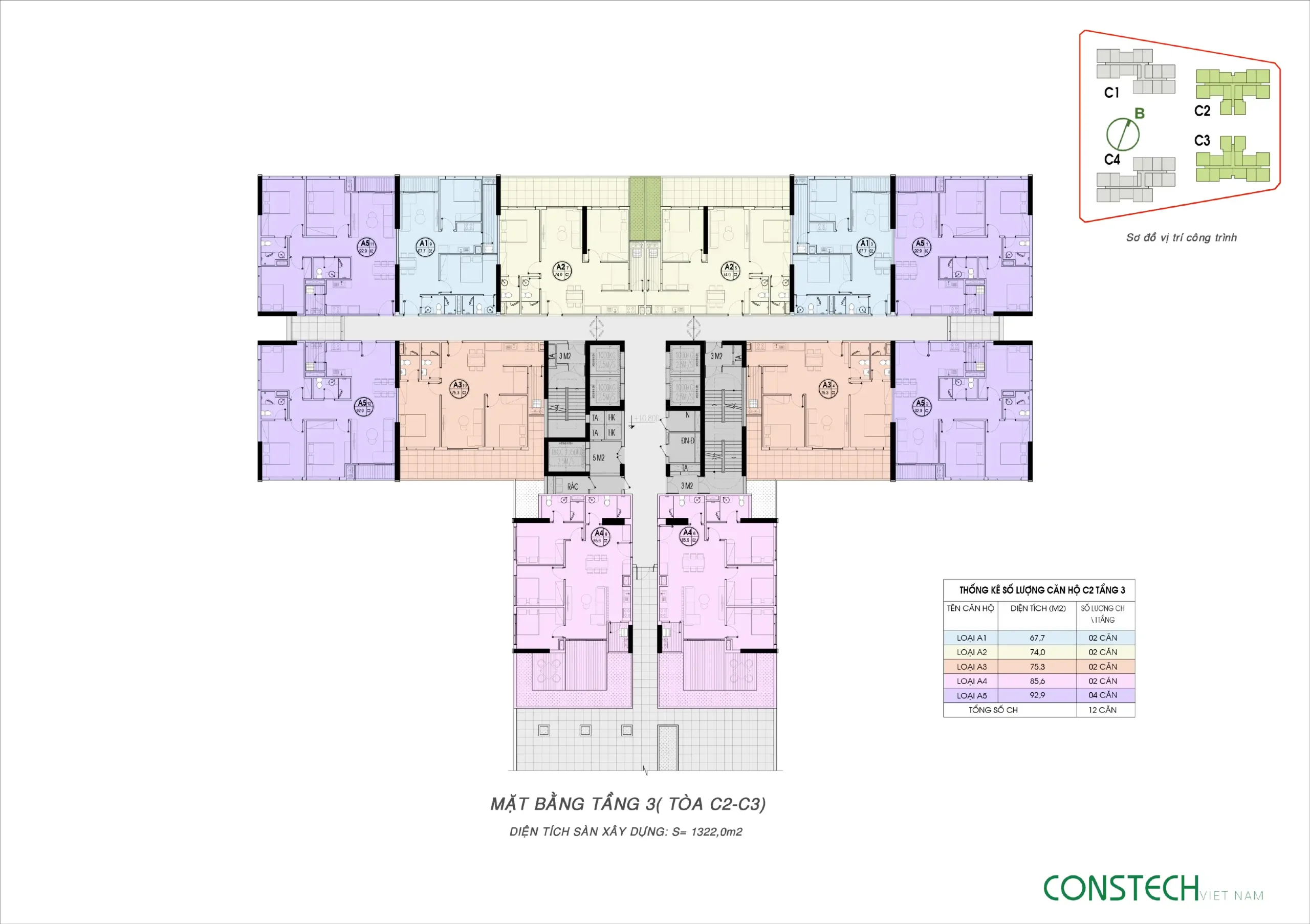 An Bình HomeLand - Tầng 3 Tòa C2&C3